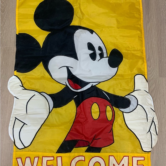 Disney Mickey WELCOME Flag Banner Nylon 28x42” - Picture 2 of 8